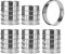 JAPCHET 25 anillos de crumpet de 10 cm, anillos de mousse de acero inoxidable, anillos de tarta de doble laminado para respaldo de cocina