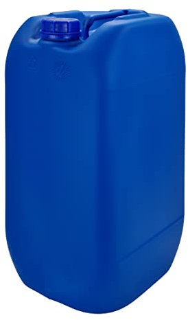 Bidón Garrafa Plástico Azul 30 litros apilable. Apta para uso alimentario como depósito contenedor de agua potable. Homologación para transporte ADR.