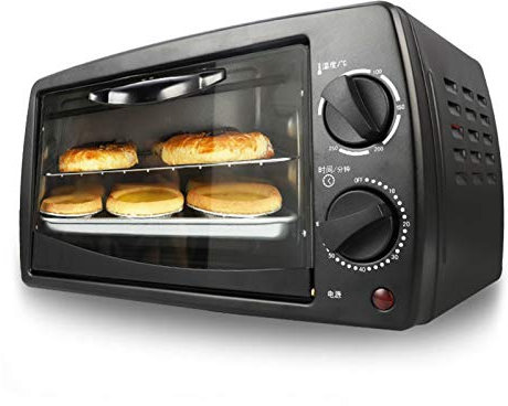 NEWCES 12L Mechanical Electric Oven Unified Temperature Control of Upper and Lower Pipes 800W Multi Cooking Function Grill and Bake