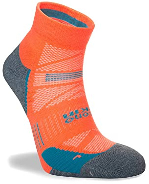 Hilly Running Socks Supreme Anklet, Neon Candy/Grey Marl, S EU