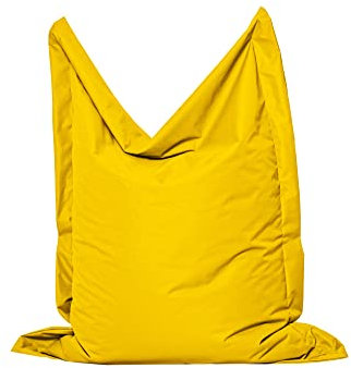 MB MILLINDABAG Rechteckig Sitzsack für Kinder Jugendliche und Erwachsene Beanbag Sitzen & Liegen Indoor & Outdoor Gaminggeignet & bereits gefüllt Sitzkissen (Gelb, L - 120 X 160 cm)