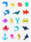 FINGERINSPIRE Sea Ocean Creatures Schablone 21x29.7cm Schildkröte Seestern Schablone, Plastik Hai Robbe Krabben Oktopus Muster Malschablone Wiederverwendbare Schablone Für Wandmöbel, Heimdekoration