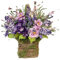 Blogiiup Door Hanging Basket Wreath, 13.77x15.74inch Artificial Wildflower Wreath Basket, Easter Door Wreath Ornament for Home Yard Decor