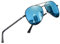 DUCO Classic Polarised Mirrored Pilot Sunglasses Mens Womens Vintage Polarized Sun Glasses Designer Shades 3025K (Black,Blue)