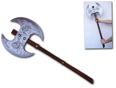 Next Level Cosplay Prop Replica Viking Barbarian Double-Headed Battle Axe Foam