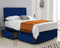 ComfoRest - Elegant 4FT6 Double Bed with Mattress Included | Stylish Set with 2 Spacious Drawers | Comfortable Option for Practical and Modern Bedrooms (Blue Plush)