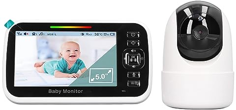 Video-Babyphone 2-Wege-Kommunikation 100-240V Multifunktions-LCD-Bildschirm Video-Babyphone Drahtlose Konnektivität für Schlafzimmer (EU-Stecker)