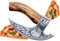 CraftTal Hache à pizza Viking avec protection en cuir – Couteau à pizza pour les vrais Vikings – Hache à pizza parfaite comme décoration viking – Hache viking, hachoir à pizza, couteau viking, hache