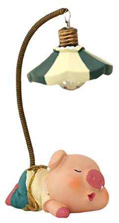 Gadpiparty Nachtlampe Mit Schweinchen- Kunstharz Nachtlicht Modische Nachtlampe Landschaftsdekor Für Jungen Und Mädchen