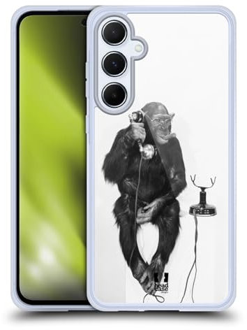 Head Case Designs AFFE Am Telefon Komische Tiere Gel Handyhülle Hülle [Militärischer Schutzgrad] Kompatibel mit Samsung Galaxy A55 5G
