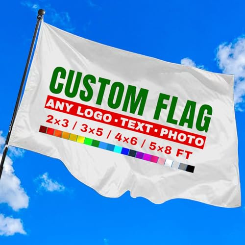 Bandiere personalizzate su entrambi i lati – bandiere personalizzate – Crea il tuo testo/immagine/logo, 0,6 x 0,9 m/0,9 x 1,5 m/1,2 x 1,8 m/1,2 x 1,8 m/1,2 x 1,8 m/150 x 240 cm Aggiungi la tua