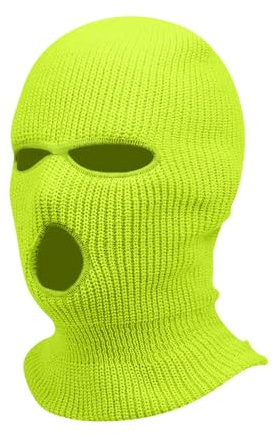 Sturmhaube Motorrad Halloween 3 Löchern Gestrickte Balaclava Herren Sturmmaske Winter Warm Strickmaske Basic Damen Maskenhut Sport Skimaske Outdoor Multifunktions Maske Neon Vollgesichtsabdeckung