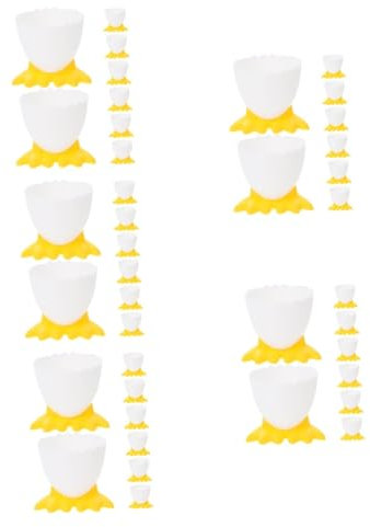 Ciieeo 40 Pz stoviglie per Bambini Contenitore per Uova Contenitore Uova Supporto Uova portauova da Colazione Supporto per Uova di Cartone Animato Porta Uova portauova dei Cartoni Animati