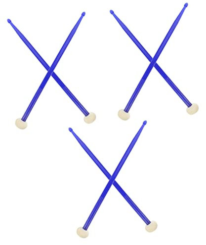 VICASKY 3pares Baquetas De Tambor Dobles De Resistentes y Para Percusión Batería Jazz y