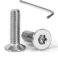 Tunejoy Viti a Testa Svasata M8 x 30 mm Vite Torx Bullone a Macchina in Acciaio Inox A2 V2A Viti a Testa Piatta con Chiavi a T40 Filettatura Completa 20 pezzi