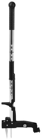 Jaxguom Gardena Désherbeur avec manche et pédale pour enlever efficacement les mauvaises herbes, noir