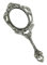 LivuX Eleganter Handspiegel für Damen im Barockstil, vernickeltes Aluminium, Länge 25 cm, Breite 10 cm – Antiker Spiegel mit nostalgischem Design 1032