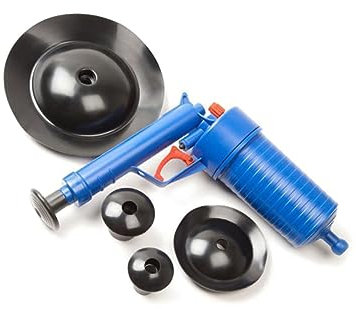 OSALADI Desatascador de Alta Presión para Tuberías y Fregaderos Bomba de Aire Comprimido para Inodoros Lavabos y Bañeras para Limpiar Obstrucciones Tuberías Azul