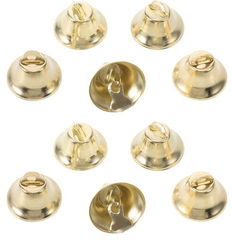 DOITOOL 10stücke Metall Weihnachtsglocken Glänzende Anhänger Für Christbaumdekoration DIY Bastelbedarf Hochzeitsdekoration Und Geschenke