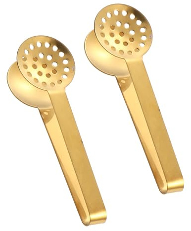 KASFDBMO 2 Stücke Stahl Teebeutel Squeezer Zangen Premium Teebeutel Siebe Clip Für Trinker Enthusiasten Küchenzubehör Stahlbeutelspender
