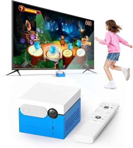 MotionX Consola de Juegos por Movimiento para Niños con Cámara HD, Consolas Videojuegos Interactivas 2 Jugadores, Más de 50 Juegos, Consola Infantil Portátil para Niños y Niñas a Partir de 3 Años