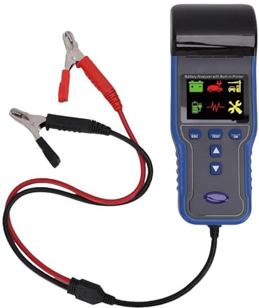 Walfront 12V 24V Batterietester, ABS, Batterieladetester mit Automatischer Erkennung 100-2000CCA mit Drucker für Fahrzeug, LKW, Motorrad, Boot