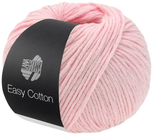 LANA GROSSA Easy Cotton | Multifile Baumwollmischung | Handstrickgarn aus 50% Baumwolle & 50% Polyacryl | 50g Wolle zum Stricken & Häkeln | 123m Garn FB 30