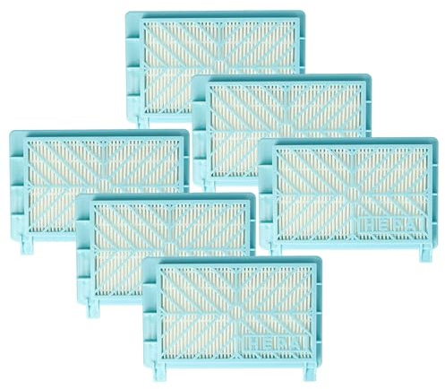 vhbw 6x Staubsaugerfilter kompatibel mit Philips HR8568/04, HR8568, HR8568/02, HR8568/01, HR8567/12, HR8567/09 Staubsauger - HEPA-Filter Schwarz Weiß