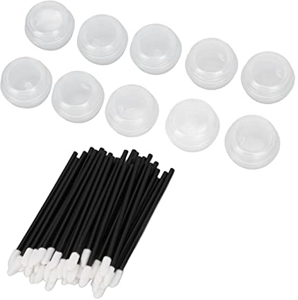 Generic Baguettes à Lèvres Jetables et Ensemble de Pots Vides 60 Pièces, Idéal pour les Voyages de beauté et les Salons de beauté