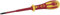 C.K Dextro VDE Slim Phillips Screwdriver PH1 x 100mm Thin, Electricians Insulated Philips Screwdrivers, Recessed Screws, 10,000v Test, Electrical Terminal Screw Driver, Heavy Duty Hand Tools T49242-1