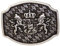 FRONHOFER Trachten Gürtelschnalle Bayern altsilber Buckle 40 mm, 4 cm Bayerisches Wappen Löwen Silber Schnalle,18209, Größe:One Size, Farbe:Silber
