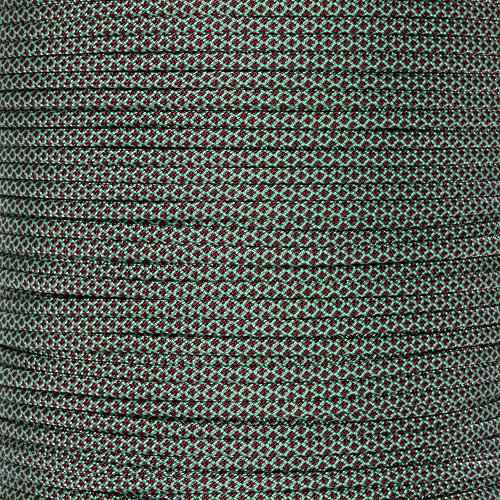 PARACORD PLANET 10 20 25 50 100 Fuß Hanks und 250 1000 Fuß Spulen Fallschirm 550 Schnur Typ III 7 Stränge Paracord (Mint w/Burgundy Diamonds 250 Foot Spule)