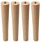 4PCS 7.87inch Height Wooden Furniture Legs Feet M8 Thread Replacement Tapered Furniture Legs Feet for Cabinet Chair Couch Table Bed