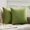 MIULEE Kissenbezüge Kissenhülle Dekokissen Leinen-Optik Dekorative Kissenbezug Sofakissen Couchkissen Deko Kreuz mit Verstecktem Reißverschluss für Sofa Schlafzimmer 2er Set 45x45 cm Grün