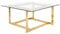 Beliani Moderner Couchtisch aus Glas mit Metallgestell Gold Crystal
