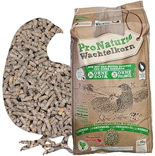 WachtelGold ProNatur-Wachtelkorn 10kg - Wachtelfutter Pellets - Bio Legekorn Biofutter