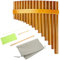 15 Pfeifen Braun Pan Flöte G Key Chinese Traditional Musical Instrument Pan Pipes WoodBlasinstrument (Linkshänder)