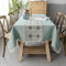 Pahajim Tischdecke Rechteckige Baumwolle Leinen Tischdecke Abwaschbar Quasten Design Gartentischdecke für Couchtisch Home Küche Speisetisch Dekoration(Grün,140 x 260 cm)
