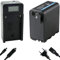 SK Akku Ersatz für Sony NP-F980 |- 10050mAh LG -| + Speed Charger für Akku NP-F750 NP-F960 NP-F970 NP-F990 // 5V USB Ausgang/DC 8,4V EIN & Ausgang