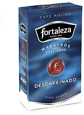 Café Fortaleza - Café Molido Descafeinado, Puro Sabor, 100% Arábicas, Compatible con Cafeteras Italianas, de Filtro y de Émbolo, Pack 250g x 4 estcuches - Total 1kg…