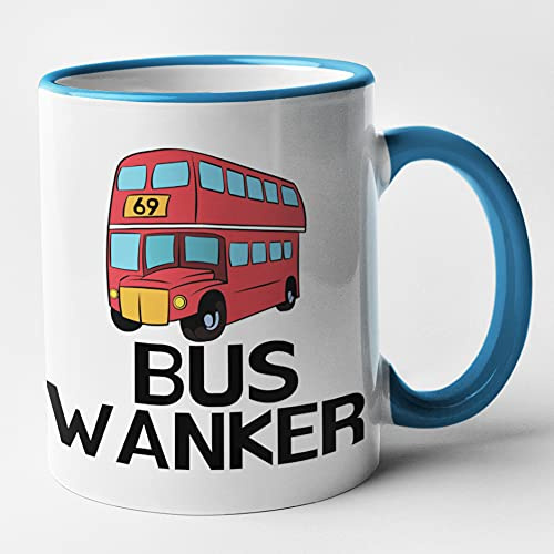 Bus Wanker - Funny Bus Driver Mug (Blue)