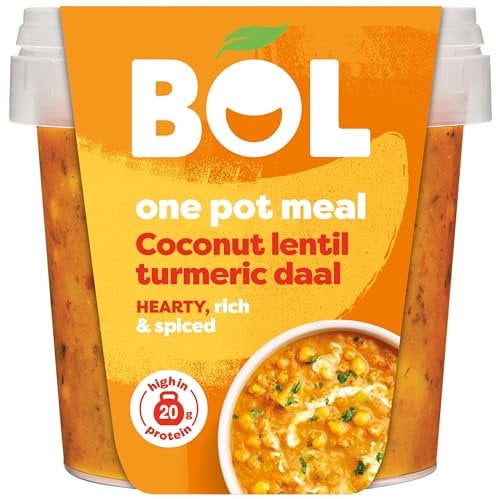 BOL Coconut Turmeric Daal One Pot Meal - Gluten-Free, Dairy-Free, Soy-Free, Vegan, 450g