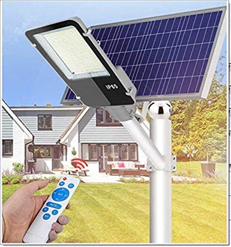 200W 400W 600W 800W 1000W LED Réverbère Solaire Projecteur IP65 Étanche Lampe Extérieure avec Télécommande Super Lumineux Éclairage Solaire Lumière (400w)
