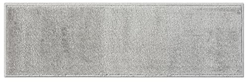 Glary Home 15er Set Stufenmatten 22cm x 71cm x 1.2cm Treppenteppich Selbstklebend / GH13A-GRY (Schlichtes Muster, Grau)