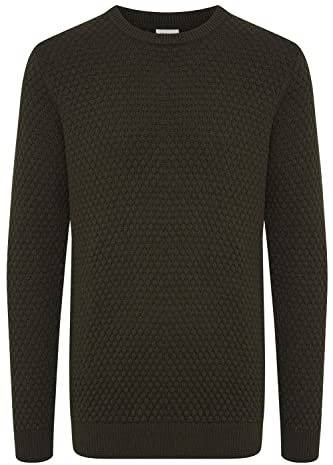 !Solid SDClive Herren Strickpullover Feinstrick Pullover mit Rundhalsausschnitt O-Neck und Struktur Strick, Größe:XL, Farbe:Rosin (190509)