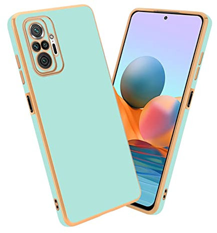 Cadorabo Hülle kompatibel mit Xiaomi RedMi NOTE 10 PRO Schutzhülle TPU Silikon Case Liquid Design mit Kameraschutz Slim Kratzfest Gummi mit Rundumschutz Case Hülle für Xiaomi RedMi NOTE 10 PRO in Grün