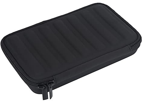 Mundharmonika-Etui, Tragetasche, Aufbewahrungstasche, Etuis und Taschen für 7 Mundharmonikas, PU-Leder, Schwarze Mundharmonika mit Reißverschluss