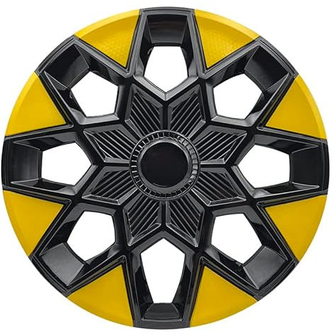COYOUCO 4 Stücke/Satz Radkappen 12 Zoll Auto Zubehör Radkappen Radkappe Auto Zubehör Felgen Reifen,Gelb