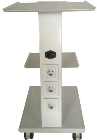 Rollwagen Medizinisch Tragbar GeräTewagen Beistellwagen Beistelltisch Zahnarzt Dental Trolley Cart 3 BöDen Weiß SchöNheits Laufkatze 41x36x77cm