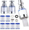 2Pcs Wasserhahn Filter, 360° Wasserfilter Wasserhahn, mit 6 Stück PP-Baumwollfilterelement, Wasserhahn Entkalker Aufsatz,für Küche, Home Badezimmer,Spüle